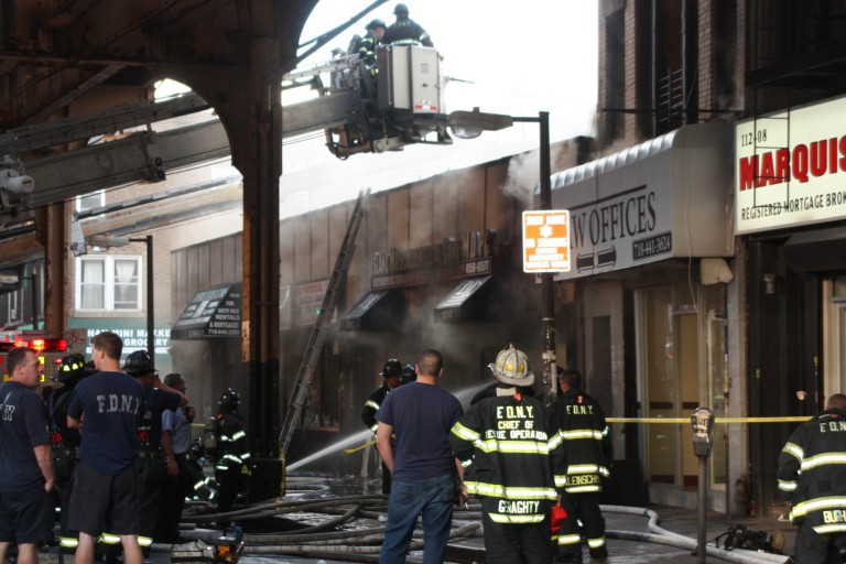 Cleanup Begins After Jamaica Ave Fire