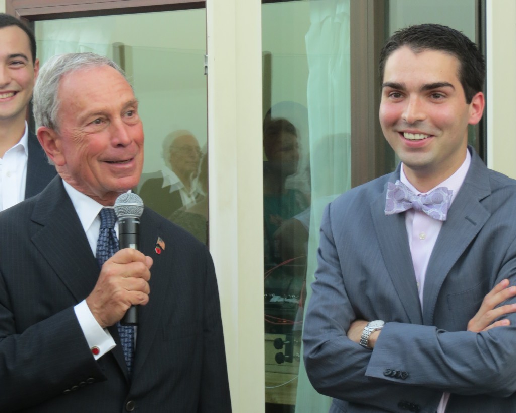 Mike Bloomberg drew a round laughter when he offered a few words of advice in hindsight--"the only thing I think Eric should have done differently is to have become a billionaire before getting into politics. "It's so much better that way," the mayor quipped. Patricia Adams/The Forum Newsgroup