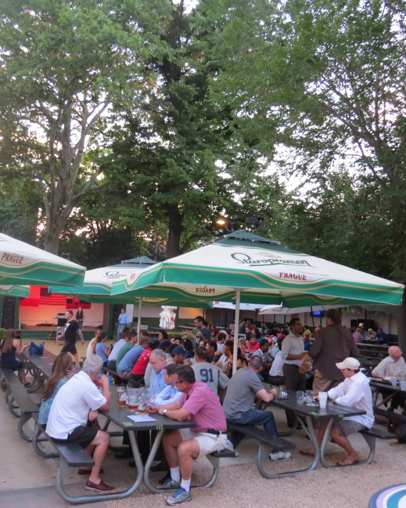 A crowd gathers at the Bohemian Hall & Beer Garden for an evening of karaoke last week.