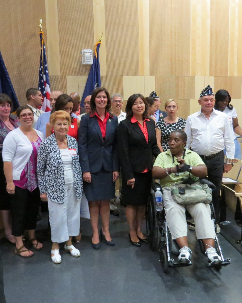 U.S. Rep. Grace Meng and Councilwoman Elizabeth Crowley sponsored a veterans’ forum this week to address a bevy of issues, including healthcare options, education and training opportunities, mental health counseling and home loan programs. Anna Gustafson/The Forum Newsgroup