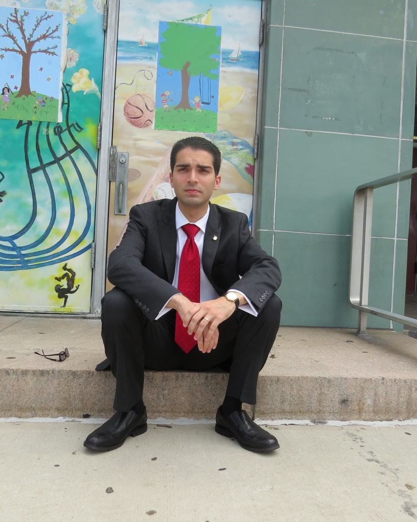 Councilman Eric Ulrich said he and his constituents do not want to wait any longer for the city to replace the fire alarm system that was destroyed at PS 207 in Howard Beach during Hurricane Sandy. Anna Gustafson/The Forum Newsgroup