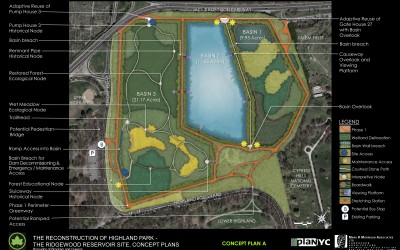 City Officials Unveil Plans for Ridgewood Reservoir – But There Is No Funding For Any Of It