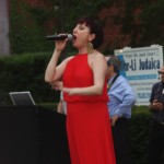 One of several local singing talents who delighted crowds at MacDonald Park.