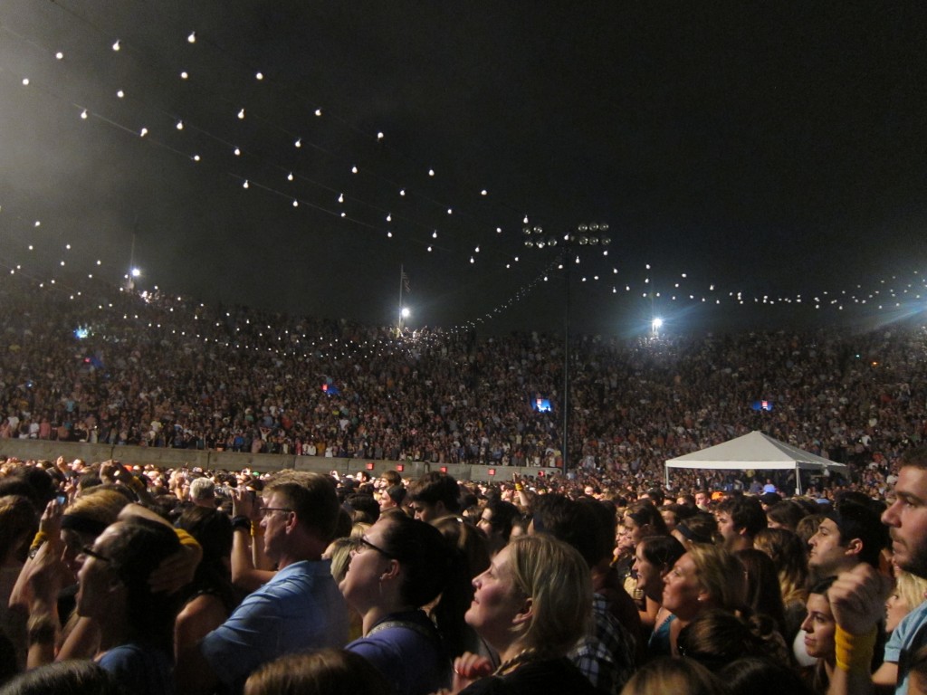 The 17,000-seat stadium was jammed with Mumford and Sons fans last week. Photos Courtesy Michael Perlman