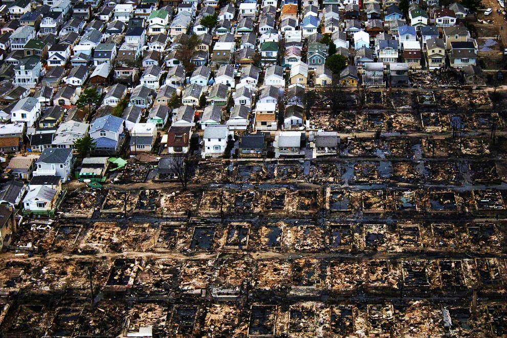 The 120 Breezy Point home and business owners who filed a lawsuit against the Long Island Power Authority and National Grid said they hope the suit will help them to rebuild their homes and businesses that burned to the ground during Hurricane Sandy.  File Photo