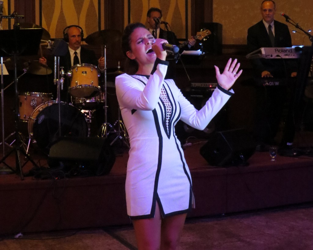 Howard Beach singing star Pia Toscano capped off the evening with a performance that thrilled the audience. Patricia Adams/The Forum Newsgroup