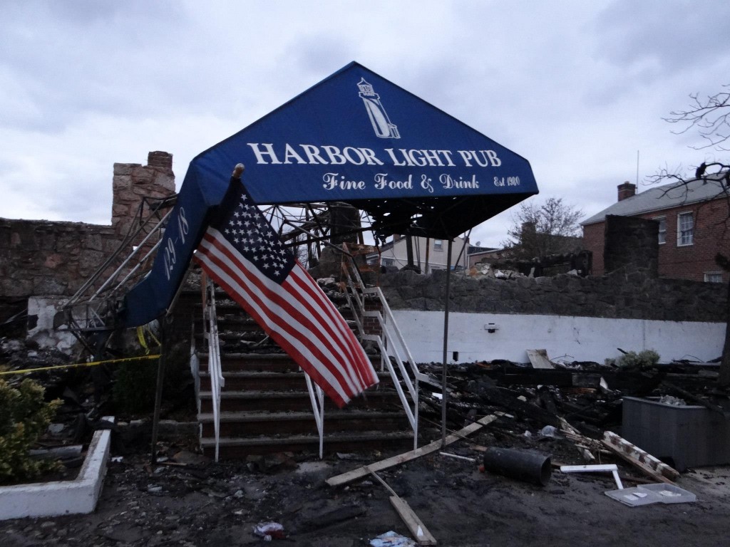 The Harbor Light Pub, a community mainstay in the Rockaways for years, burnt to the ground in the blaze the destroyed much of Breezy Point. File Photos 