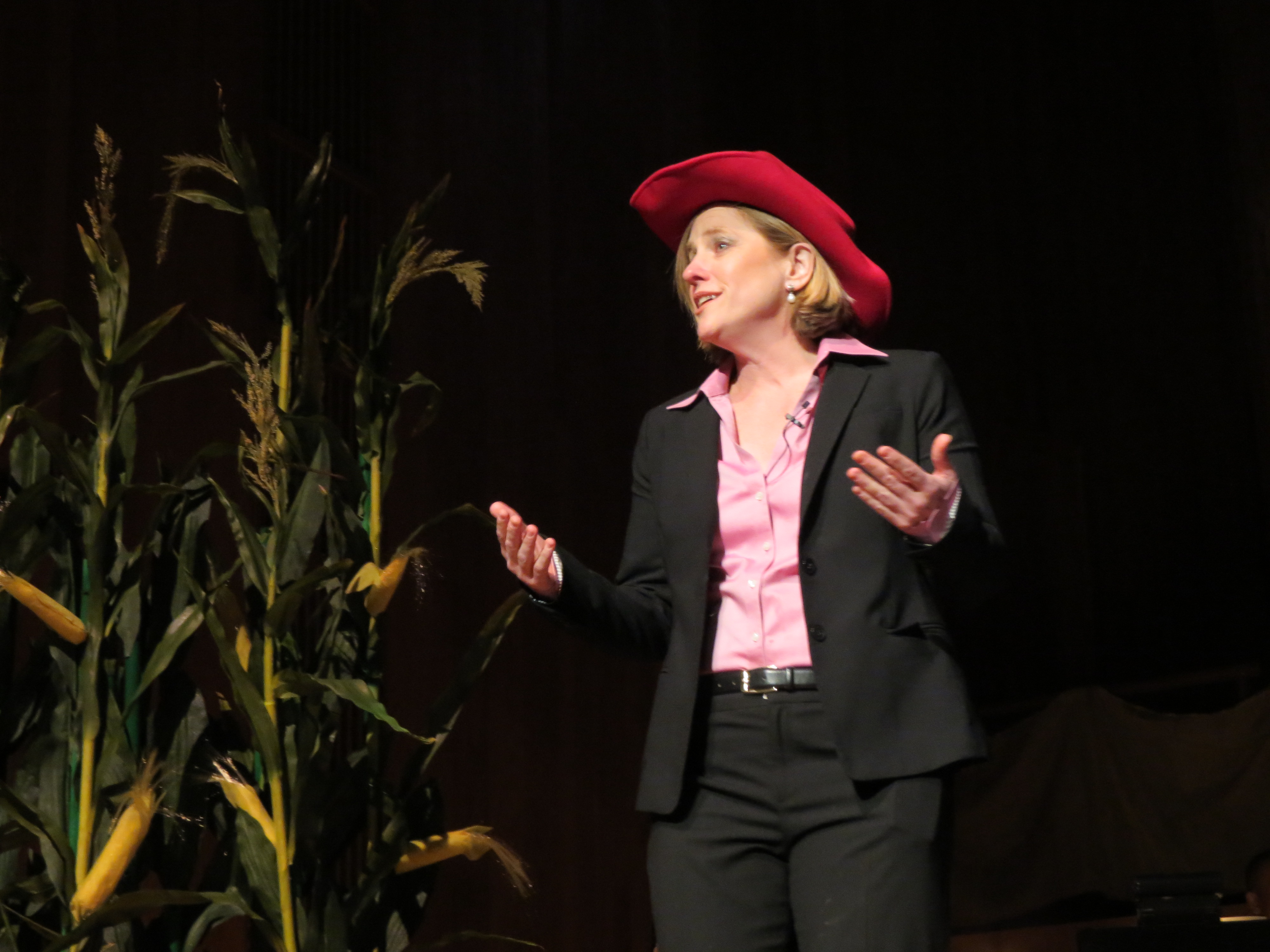 Borough President-elect Melinda Katz launched the evening's repertoire with a Queensified version of "Oh, What a Beautiful Morning!" from the Broadway show "Oklahoma."