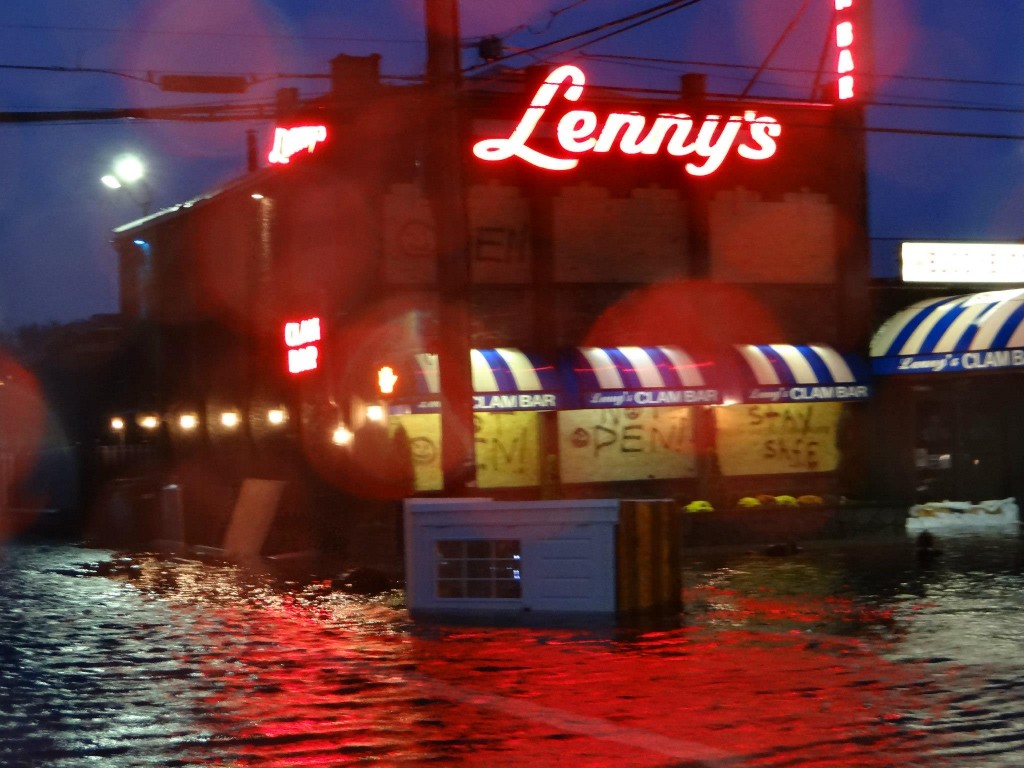 Lenny's Clam Bar, as seen during Hurricane Sandy. Richard York/The Forum Newsgroup