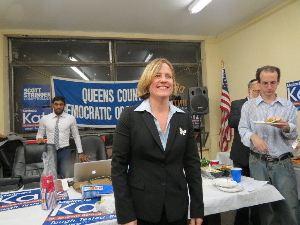 Melinda Katz was elected as Queens' next borough president with a decisive 80.3 percent of the vote, according to unofficial results. Anna Gustafson/The Forum Newsgroup 
