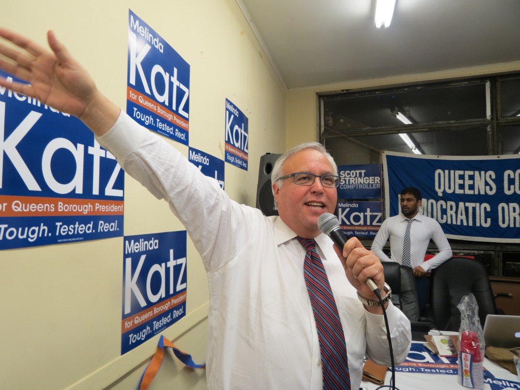 Michael Reich, the Queens Democratic Party's executive secretary, heaped praise on Melinda Katz, saying the borough will be well served by her.