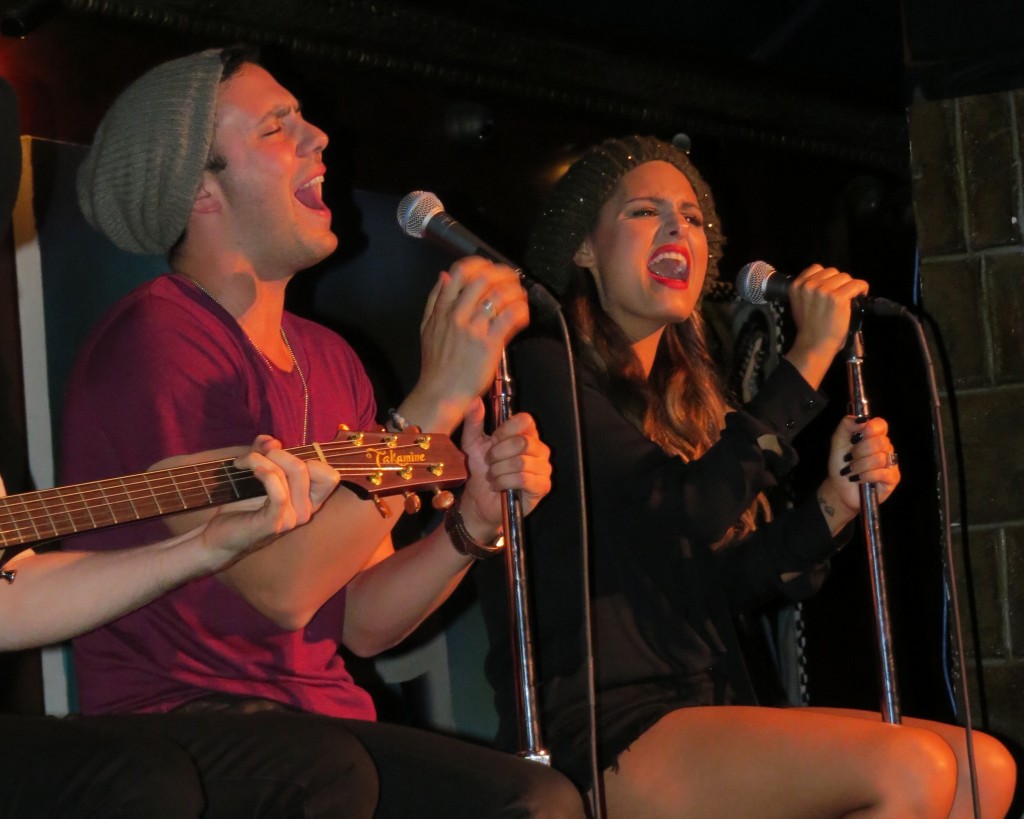 The newly formed vocal alliance between Jared Lee and Pia Toscano brought several hundred people to their feet in the standing Room Only floor at The Cutting Room in Manhattan. Patricia Adams/The Forum Newsgroup
