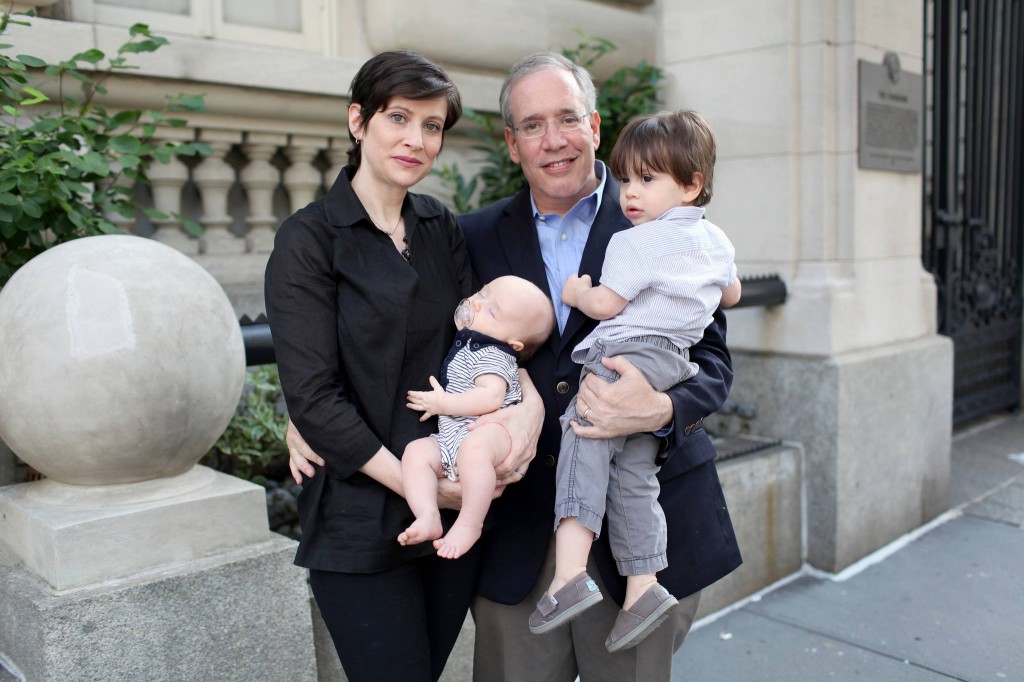 Scott Stringer with his wife, Elyse Buxbaum, and their two sons, Maxwell and Miles. File Photo 
