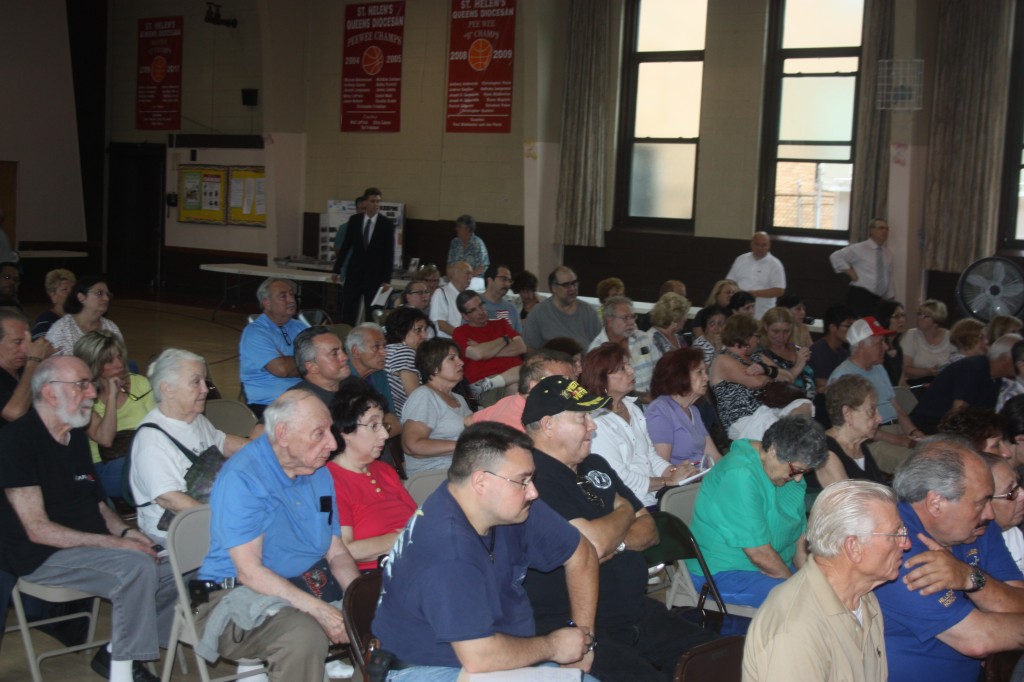 After Hurricane Sandy, St. Helen's has opened its space for many community meetings to help residents deal with the fallout from the storm - including this town hall meeting where community members discussed funds for rebuilding and insurance rates.