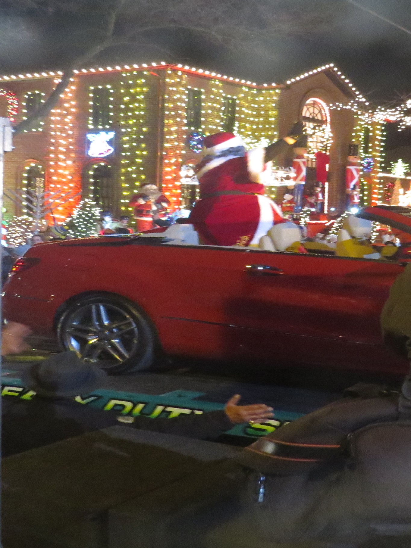 Mrs. Claus arrived in style on a Mercedes sled. The car was later raffled off as a prize after tickets were sold to raise money for JDRF.