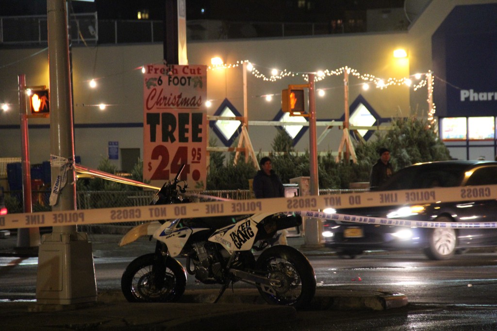Two people were killed when a 31-year-old motorcyclist struck a 78-year-old woman crossing Queens Boulevard Saturday afternoon, police said. Richard York/The Forum Newsgroup 