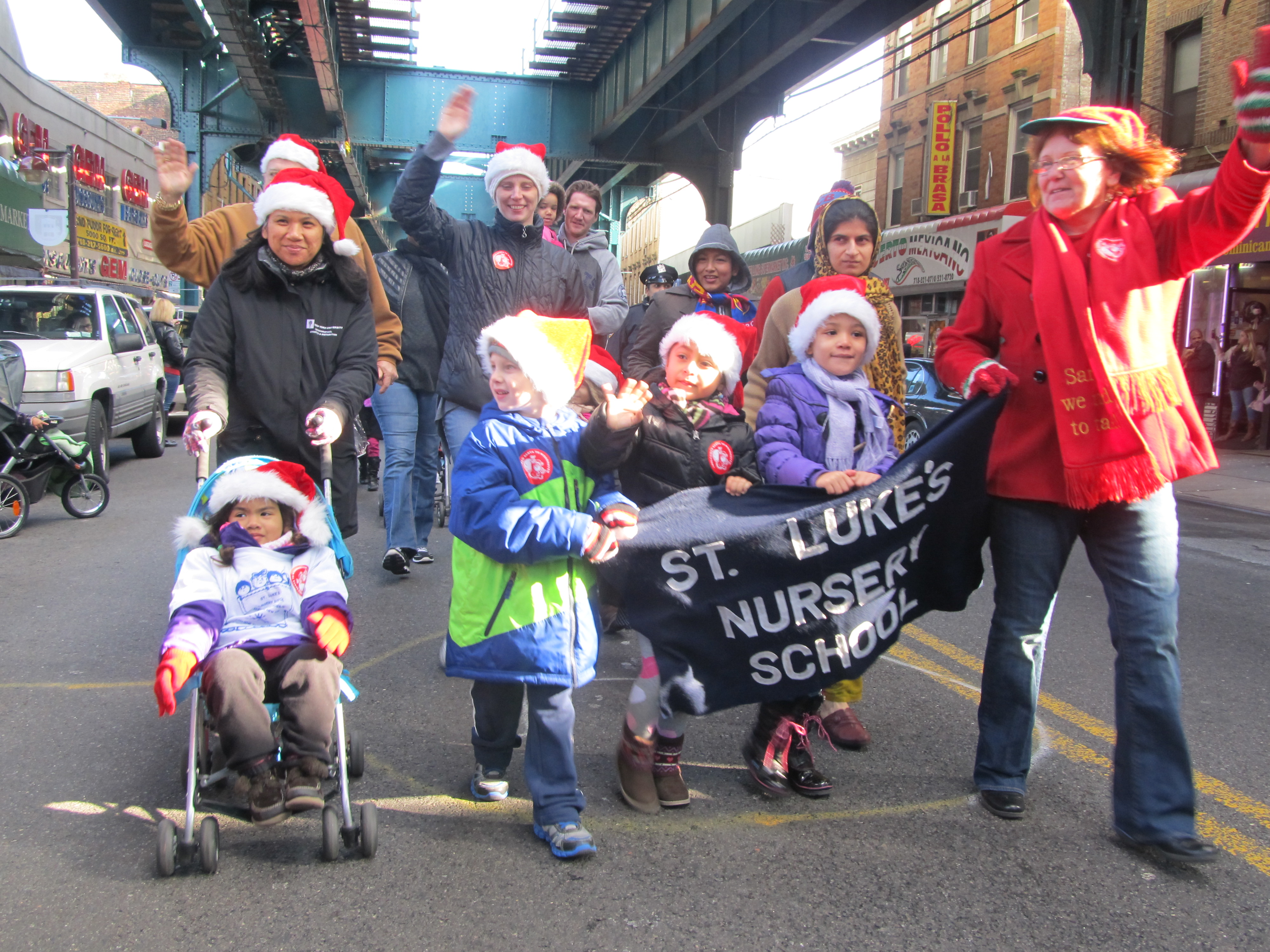 St. Luke's Nursery School got many cheers along the parade route.