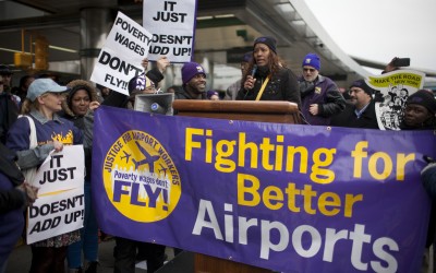 This Holiday Season, Airport Workers Say Jobs Give Them Little to be Thankful for