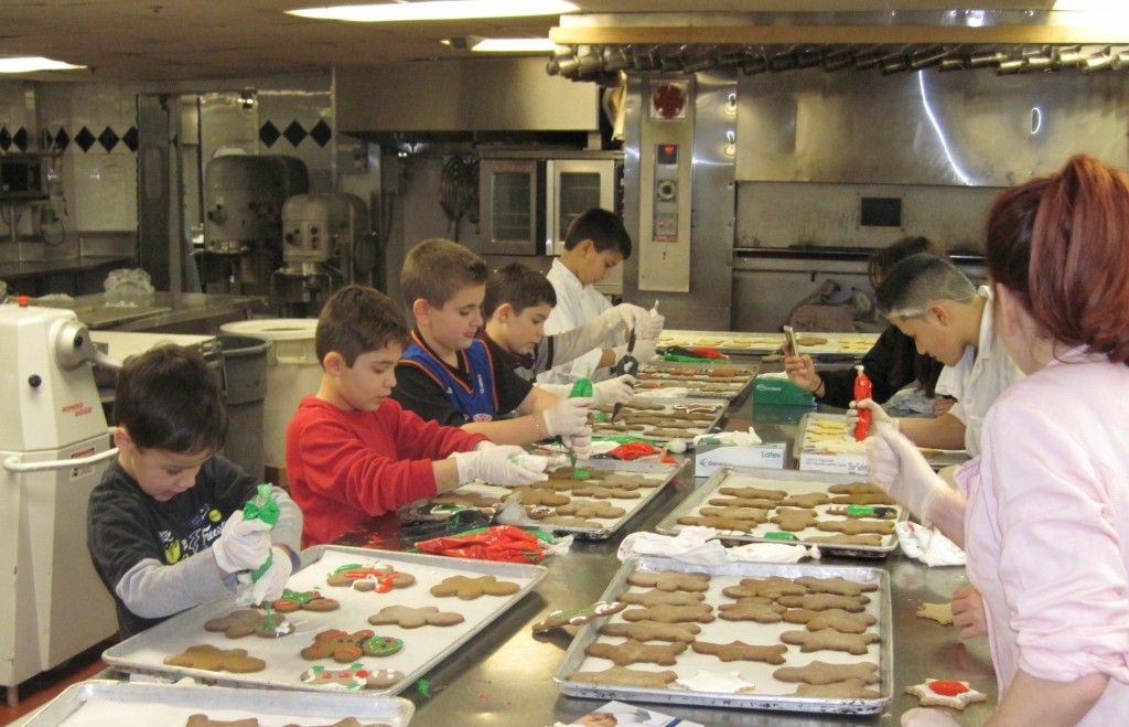 Busy as elves were the children of Russo’s staffers who took time out of their own holiday plans to make sure there were some beautifully decorated (and of course, delicious) butter cookies and gingerbread men. Among Santa’s bakers were, Juneau McMilleon, Max, Nick and Jake Russo, Patrick, Travis and Lia Connolly and Farren Retas.