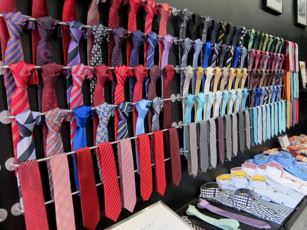 Dmitry Toscano, who originally hails from Italy, designs the ties he sells at his Austin Street store.