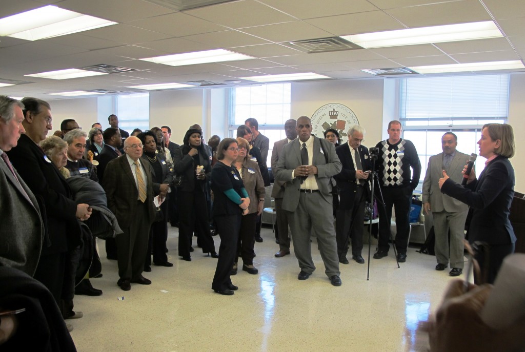 More than 100 business owners from throughout the borough met with Queens Borough President Melinda Katz last week. Photo courtesy Queens Borough President's office