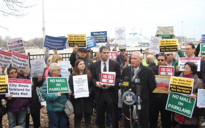 Defending Flushing Meadows-Corona Park: Avella, Community Members Rally against Mega-Mall Project