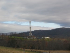 A hydraulic fracturing operation is seen underway here.  File photo