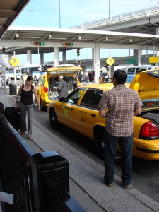 Taxi dispatchers who allegedly permitted some drivers to jump ahead in line at JFK International Airport in exchange for cash were arrested last week, the Queens district attorney said.  Photo courtesy Wikimedia/Sergio Calleja