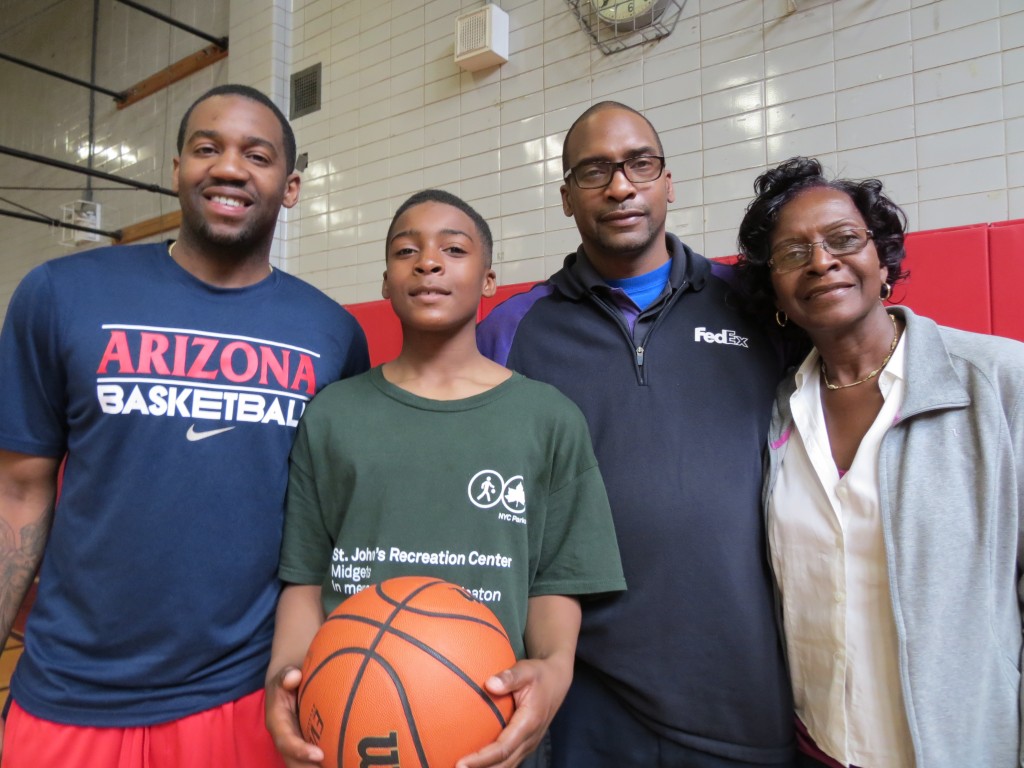 Gerald's cousin Terrence Gittens, left, Gerald Gittens, his father - also named Gerald Gittens, and his grandmother, Pauline David. Gerald Gittens said support from family has been incredibly important when it comes to Gerald's success in sports - and life in general.