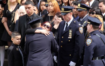 From a Sea of Blue, Saluting a Hero: Thousands Attend Funeral for NYPD Officer Dennis Guerra