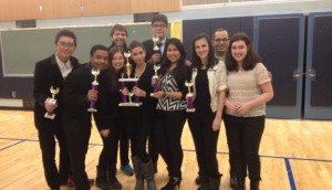 MELS students celebrate speech team success. Photo courtesy Metropolitan Expeditionary Learning School