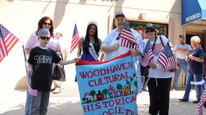 Members of the Woodhaven Cultural and Historical Society join the parade each year. Photos by Cesar R. Bustamante, Jr.