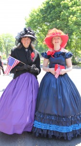 Richmond Hill Historical Society members Diane Freel, left, and Helen Day thrilled many parade goers with their outfits. Photos by Cesar R. Bustamante, Jr.