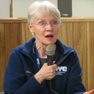 City Department of Environmental Protection Commissioner Emily Lloyd told residents at a Community Board 10 meeting last Thursday that the city would be working to assess the flooding situation in Lindenwood.  Photo by Anna Gustafson