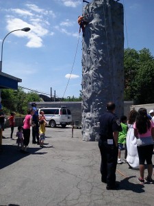 There were a wide variety of activities for the more than 1,000 people who attended the open house - including rock climbing.  Photos courtesy 112th Precinct Community Council 