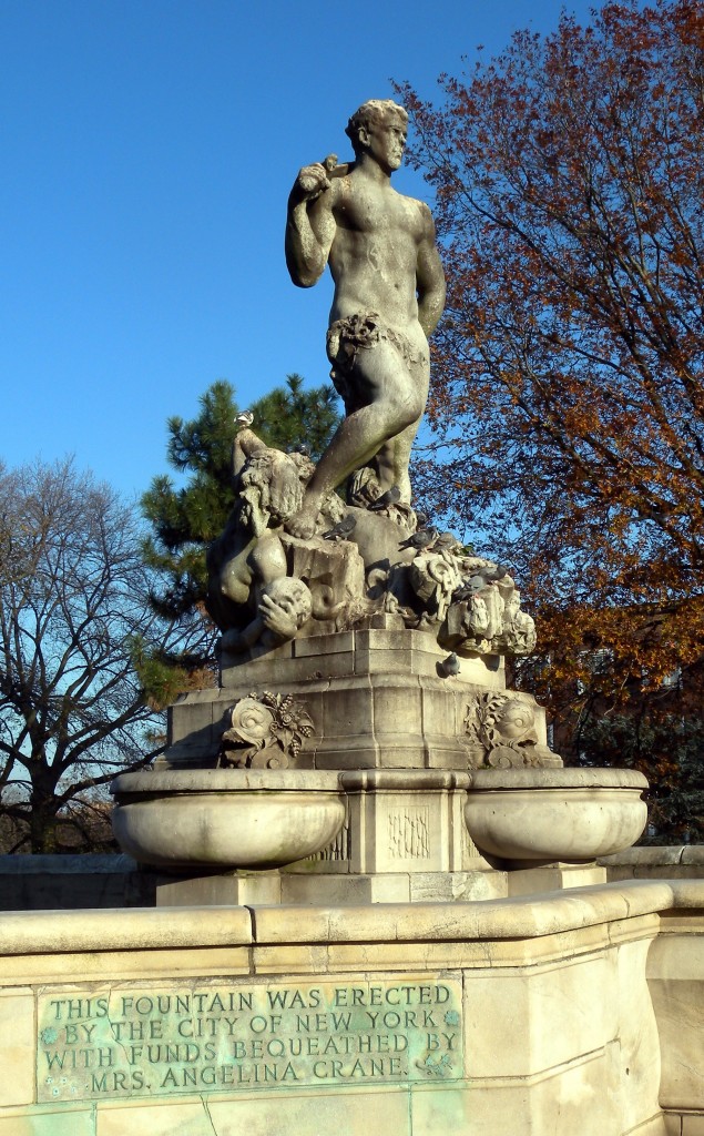 The “Civic Virtue” statue stood outside Queens Borough Hall for more than 70 years before it was moved to Brooklyn in December 2012.  File Photo