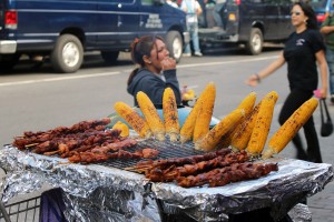 Street fare in Jackson Heights.  Photo by Steve Fisher