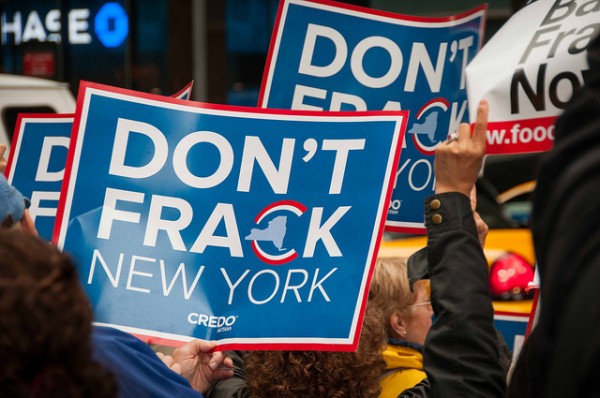  Environmentalists are hailing the decision by Governor Cuomo to ban hydraulic fracturing in New York State.  Photo courtesy of Adam Weiz, Credo Action 