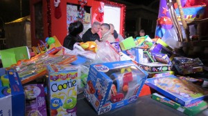 Some of Santa's gifts for all of the children at last weekend's Little North Pole event in Neponsit Beach to benefit the Juvenile Diabetes Research Foundation.  Photo by Michael V. Cusenza