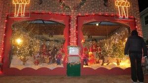 This elaborate and popular holiday scene was on display inside Joe Mure's garage.   Photo by Michael V. Cusenza