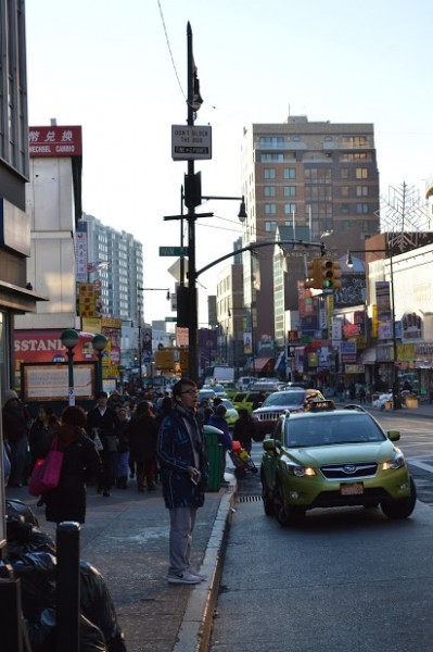 Roosevelt Avenue in Flushing is a hub of activity and shopping opportunities. Forum Photos by Eugénie Bisulco