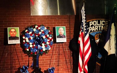 Flushing Candlelight Vigil Honors Slain Officers
