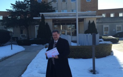 Addabbo Delivers Students’ Valentine’s Day Cards to Veterans