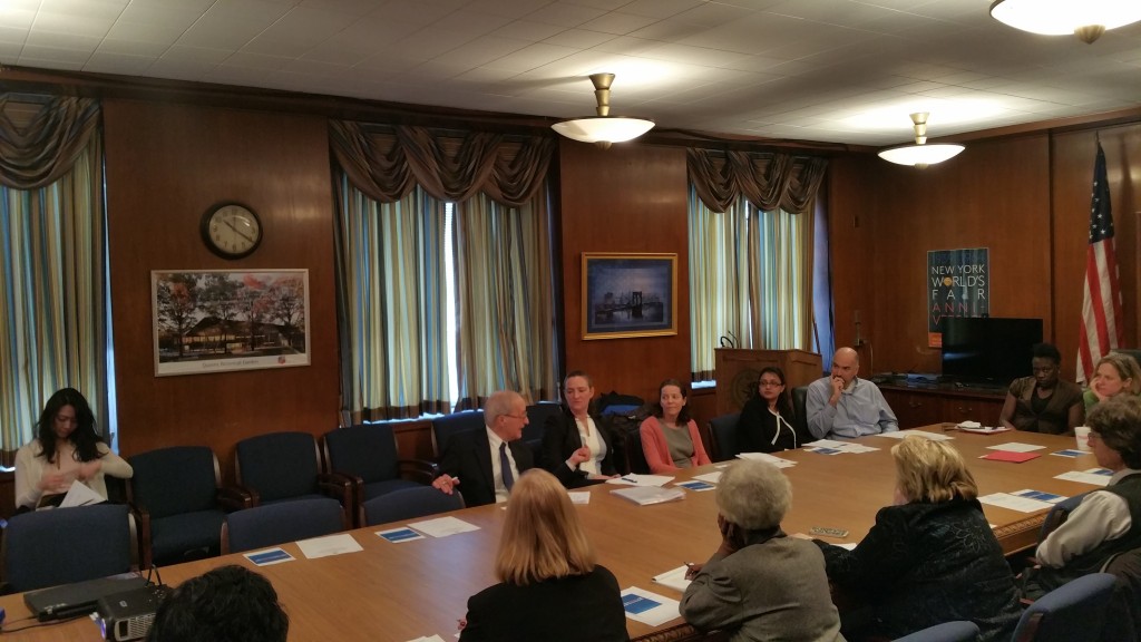 The Borough Cabinet on Tuesday discussed affordable senior housing at Borough Hall. Forum Photo by Michael V. Cusenza.