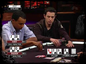 Television programs like High Stakes Poker cover cash games with professional players, revealing hold cards to viewers so that they can up their own games. Photo courtesy of highstakespoker.org.