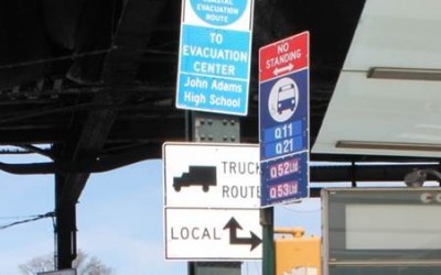 Corrected Evacuation Route Signs Installed in South Queens and Rockaway