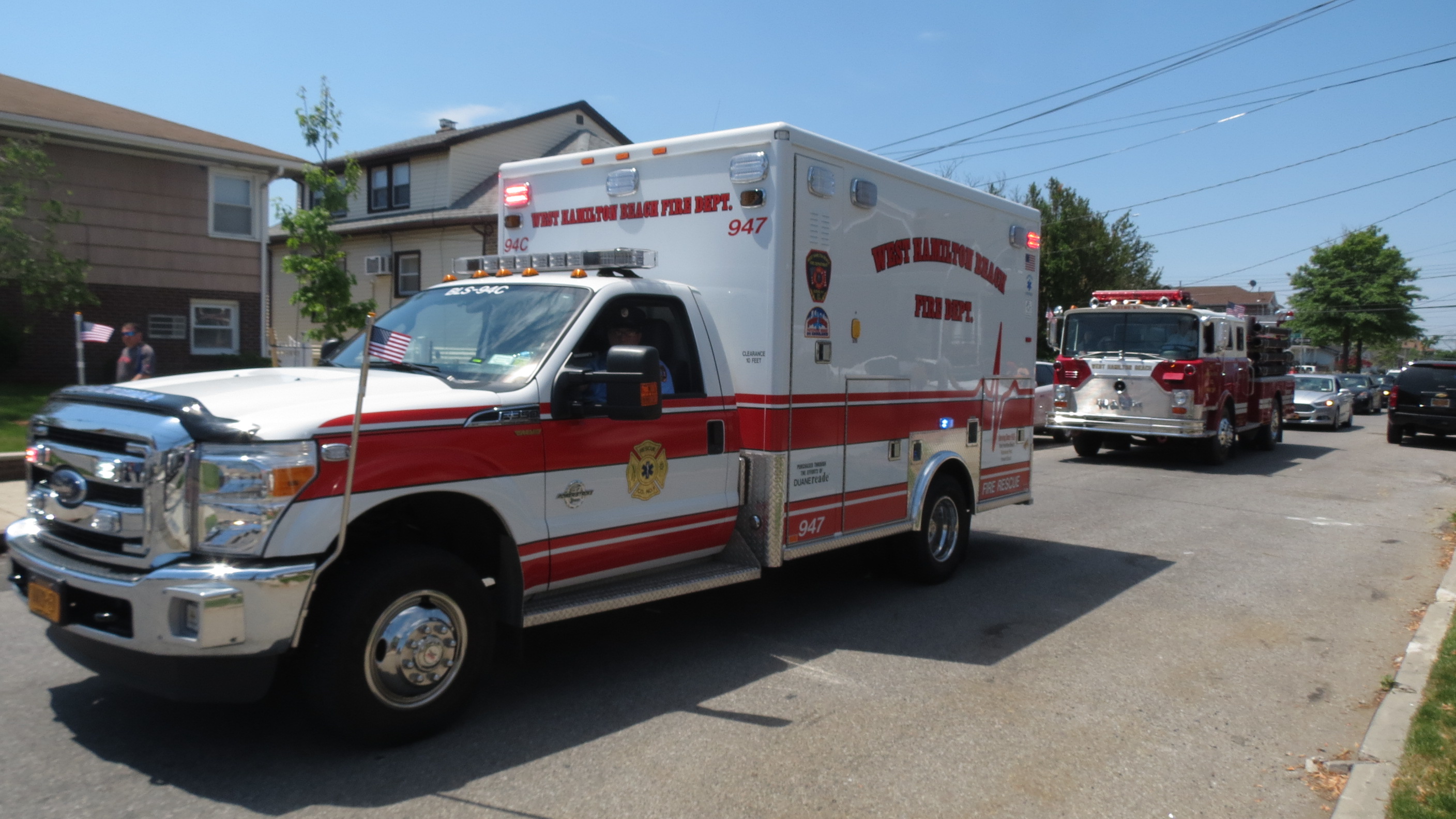 The West Hamilton Beach Volunteer Fire Department is a presence on the parade route every year. Forum Photos by Patricia Adams and Michael V. Cusenza.