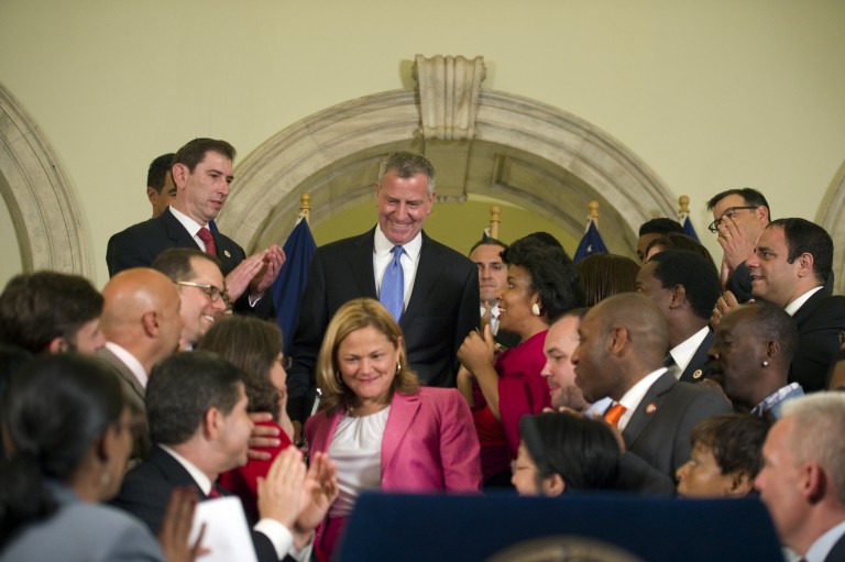 De Blasio, Council Reach Budget Agreement; $78.5B plan adds cops, funds for libraries