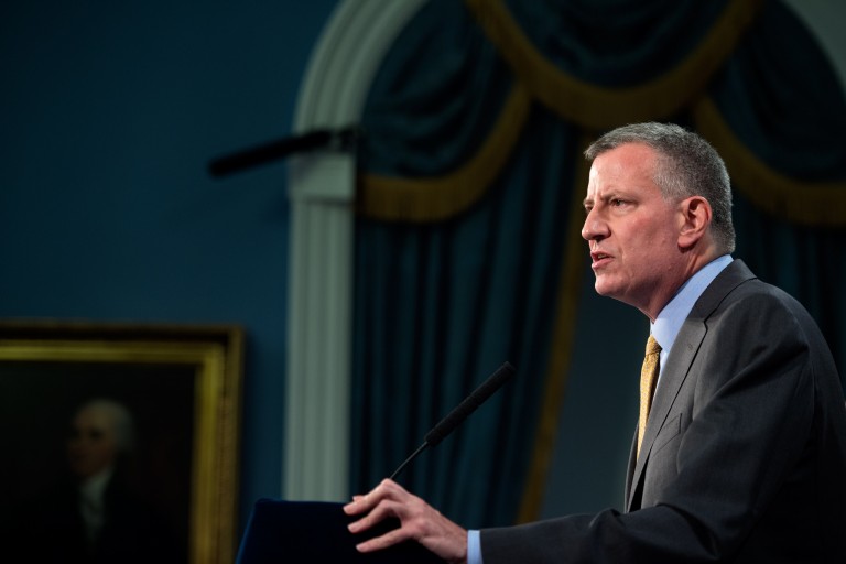 De Blasio Leads Group of Mayors in Push for Fed Transportation Bill