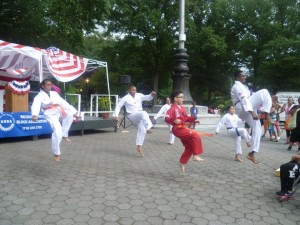 Students of the Eagle Taekwondo Academy put on an invigorating display of martial art skills in Forest Park. Photos Courtesy of RHBA